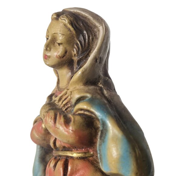 Vintage Mary Nativity Figure 4 Inch Italy Christmas Holiday Figurine Decor - Picture 4 of 16